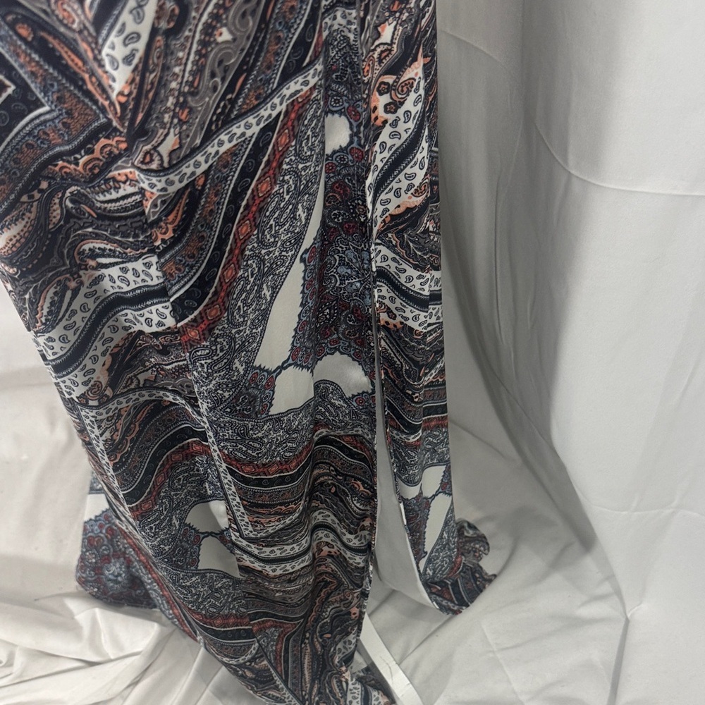 TJD Abstract Print Halter Maxi Dress Black Multicolor XS - Picture 11 of 12